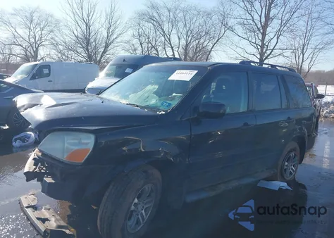 2005 Honda Pilot Ex-L from USA, damaged, VIN 2HKYF18575H526014